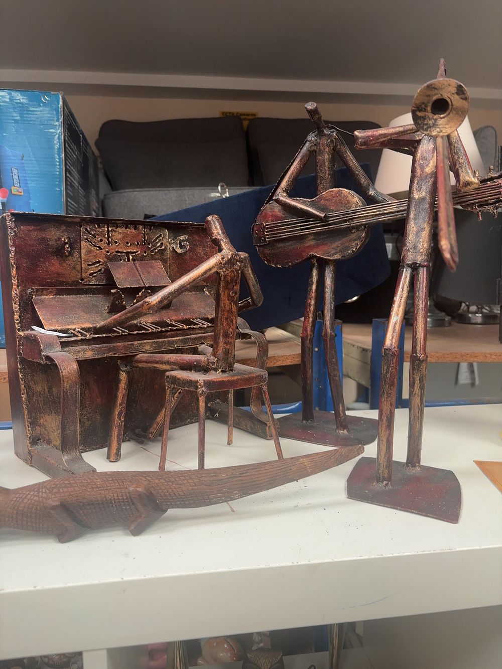Lot 317: A Set of Brutalist-Style Welded Metal Jazz Band Sculptures