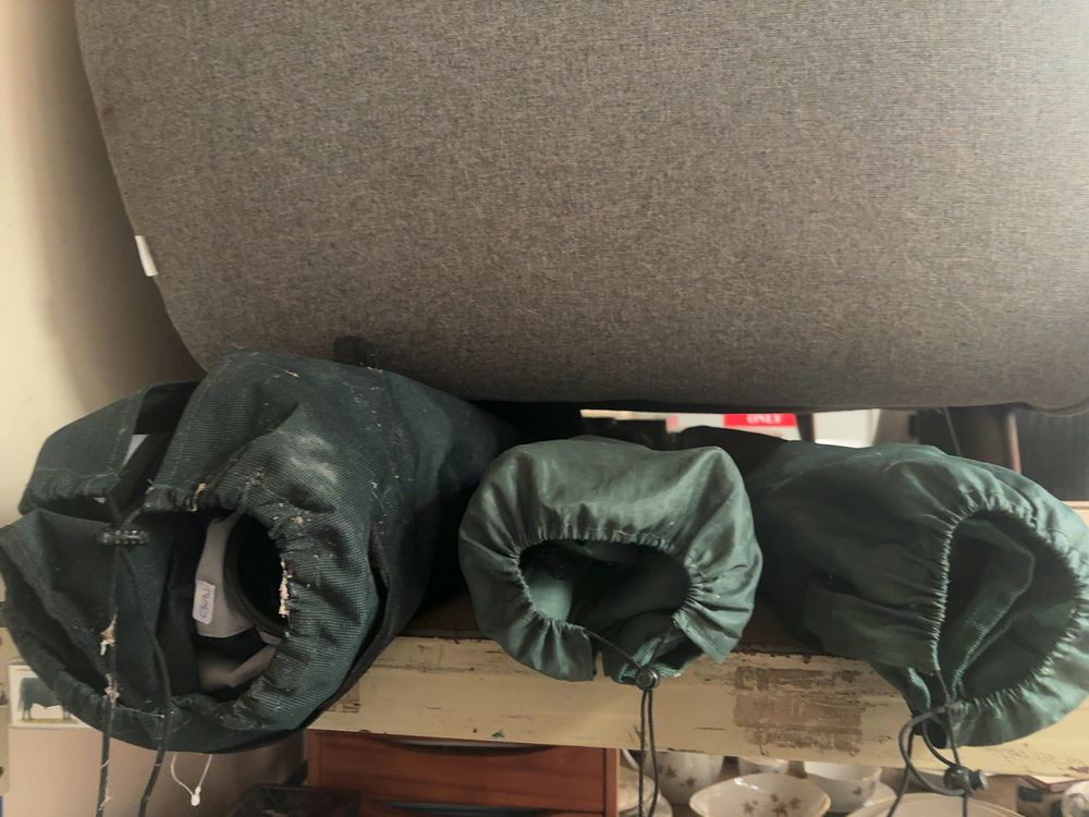 Lot 339: Three Folding Camping Chairs in Green Carrying Bags