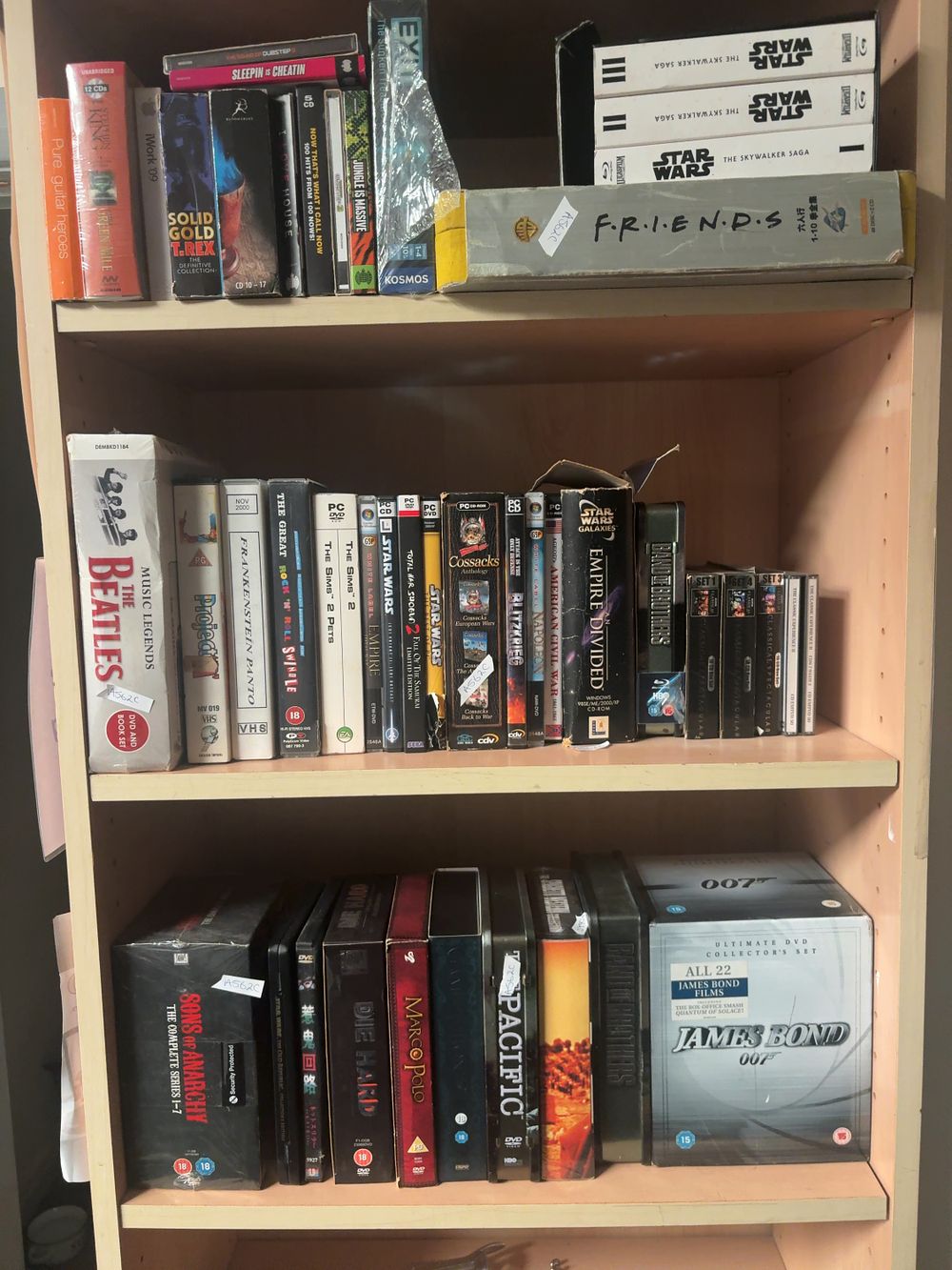 Lot 347: An Assortment of Home Media including DVD and Blu-ray Box Sets, PC Games, and Audio CDs