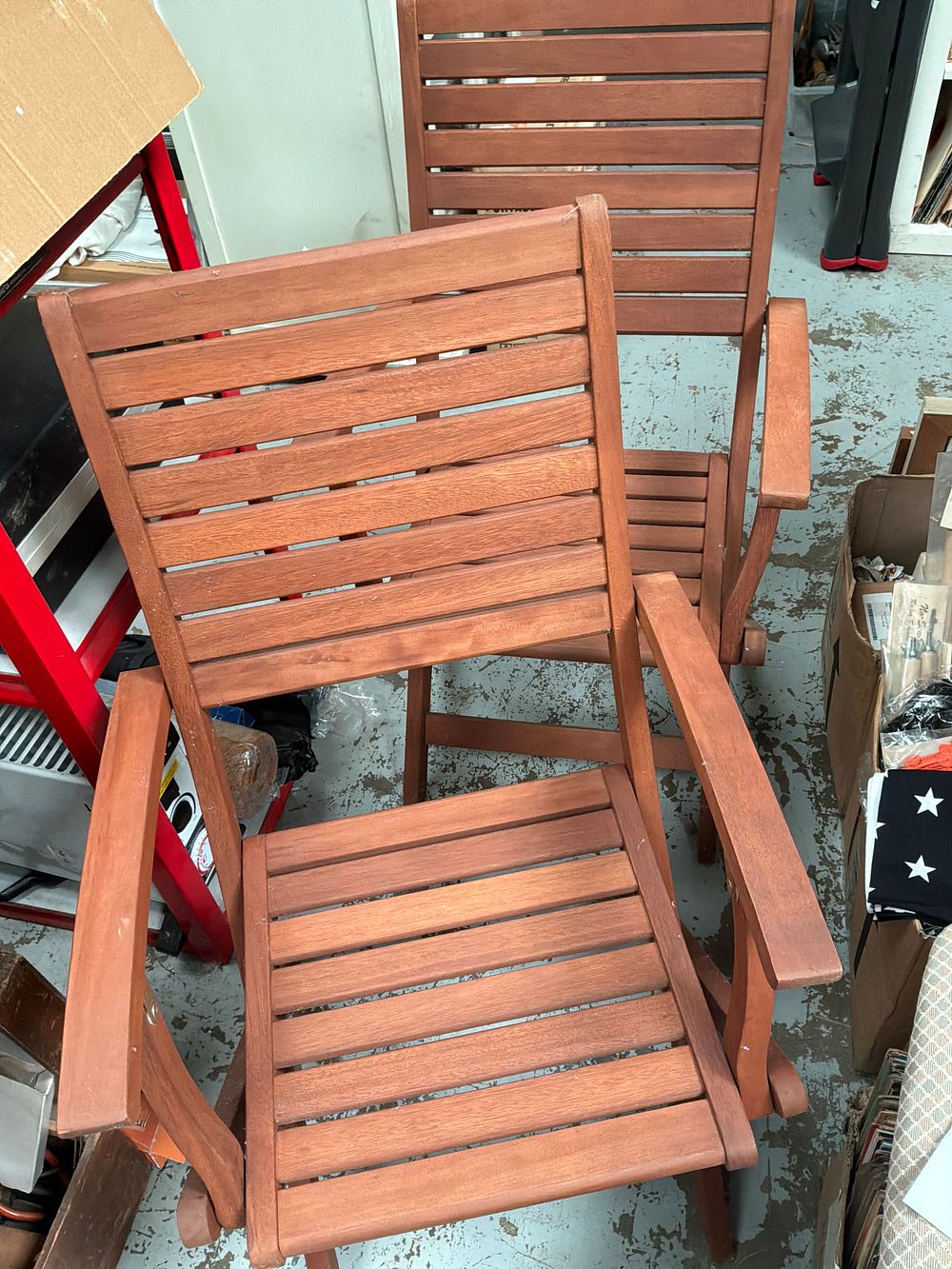 Lot 376: A Pair of IKEA ÄPPLARÖ Folding Garden Armchairs
