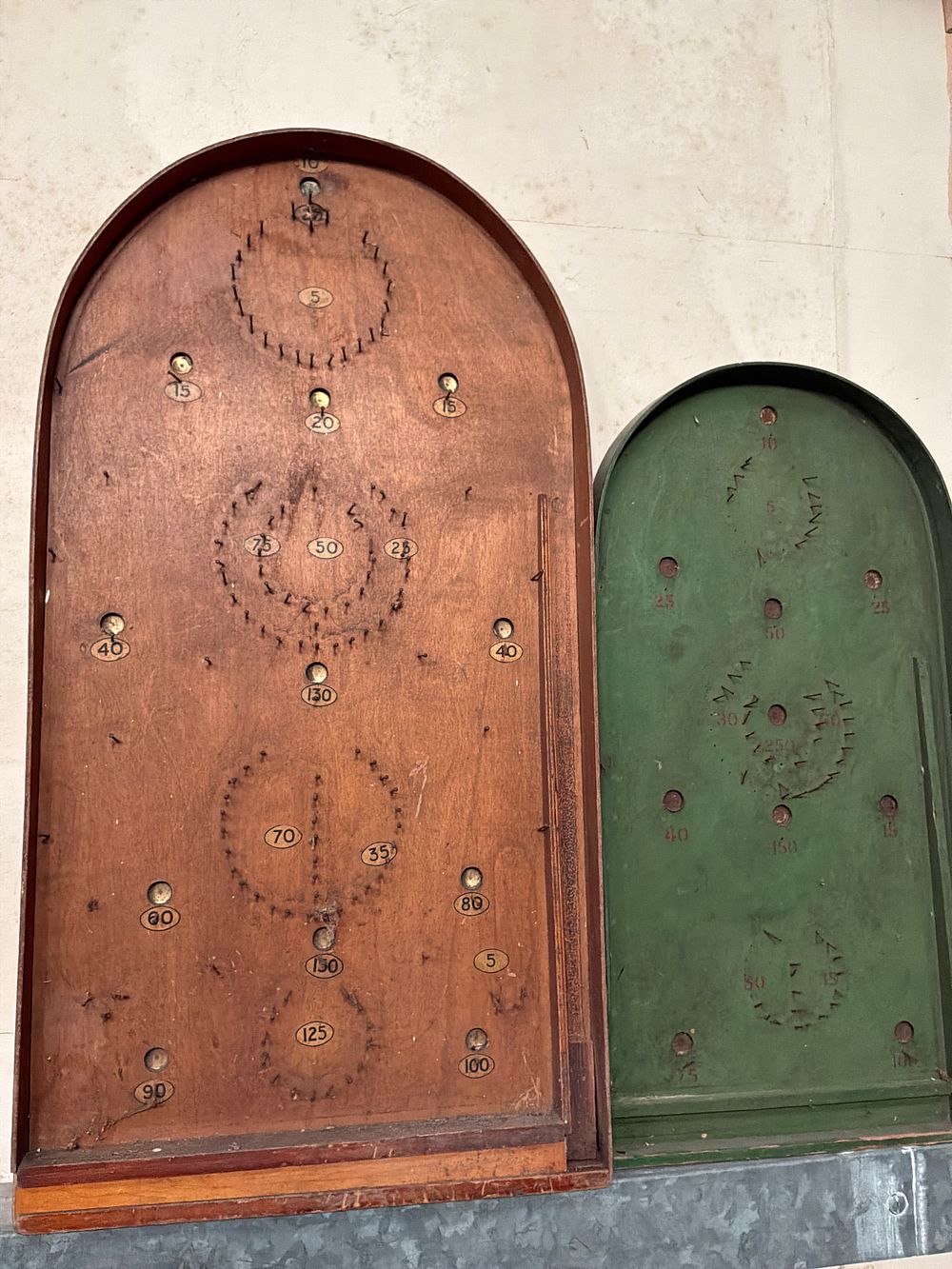 Lot 414: Two Vintage Tabletop Bagatelle Boards with Accessories