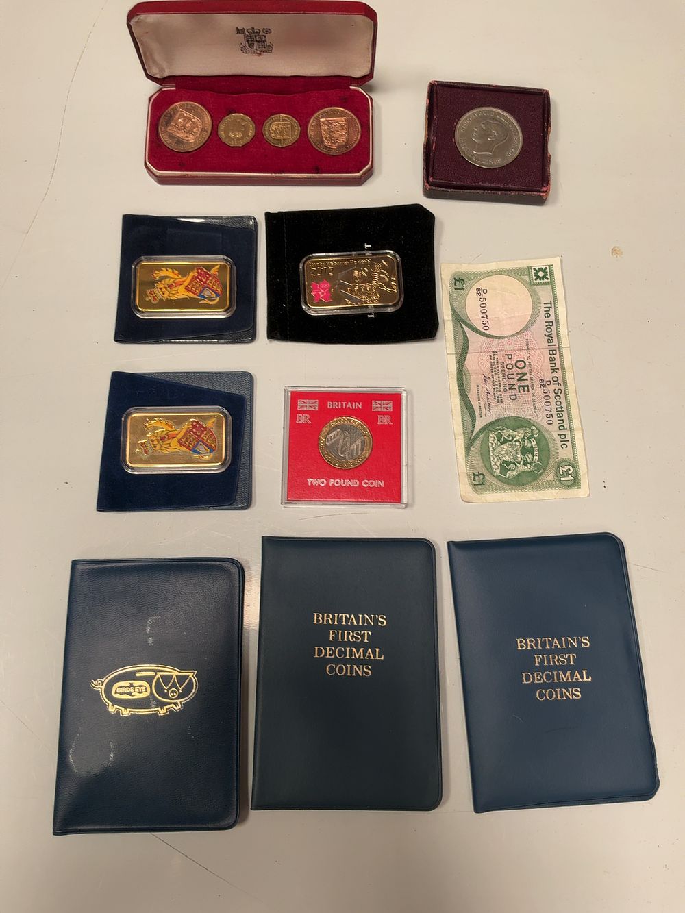 Lot 125: UK and Jersey, 1951-2012, A Collection of Coinage, Ingots, and a Banknote