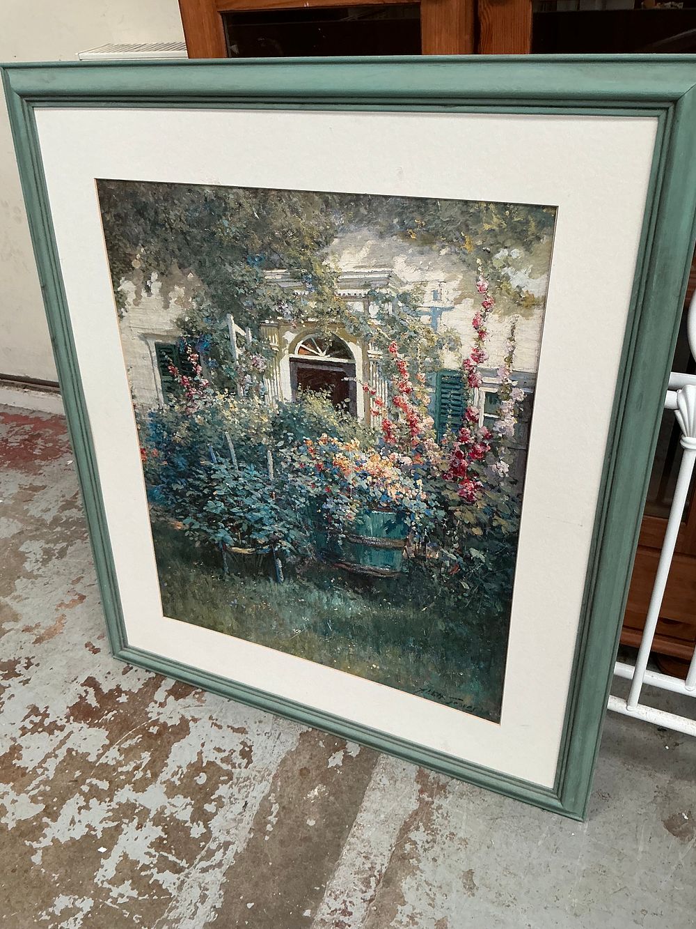 Lot 456: Two Decorative Prints Including Hans Pauls, Kennebunkport Doorway and a Gone With The Wind Canvas Reproduction