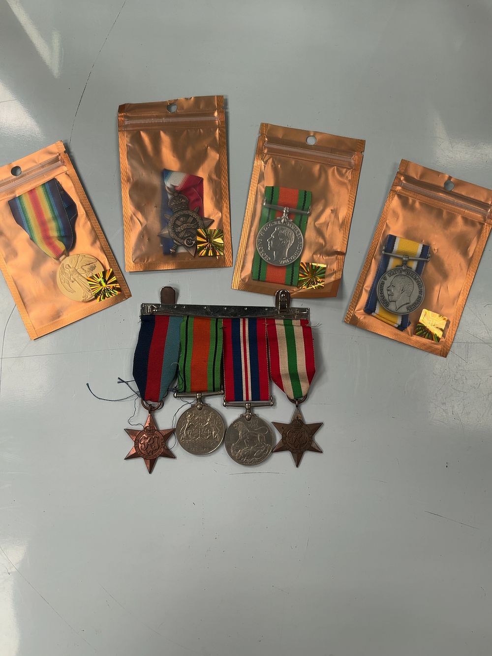 Lot 74: A Collection of British and Commonwealth Military Medals comprising an Original Mounted Second World War Group and Modern Replicas