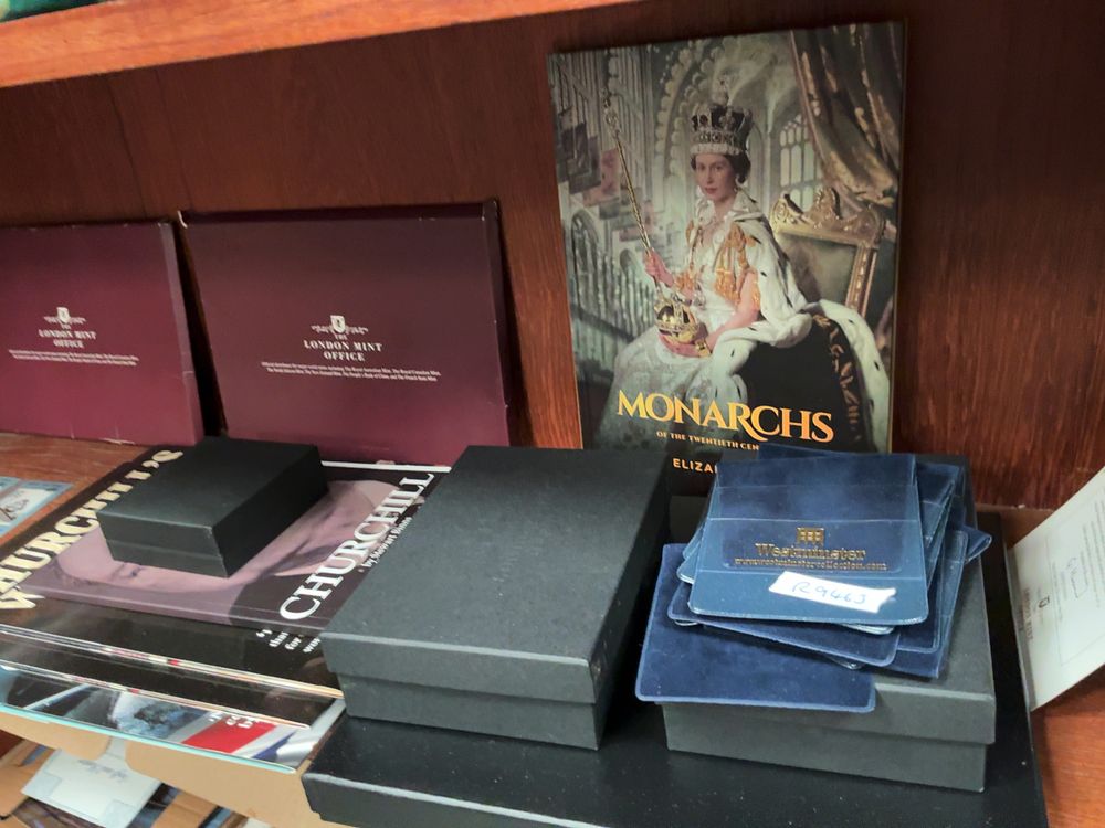 Lot 94: A Collection of UK Commemorative Coinage Sets and Historical Memorabilia