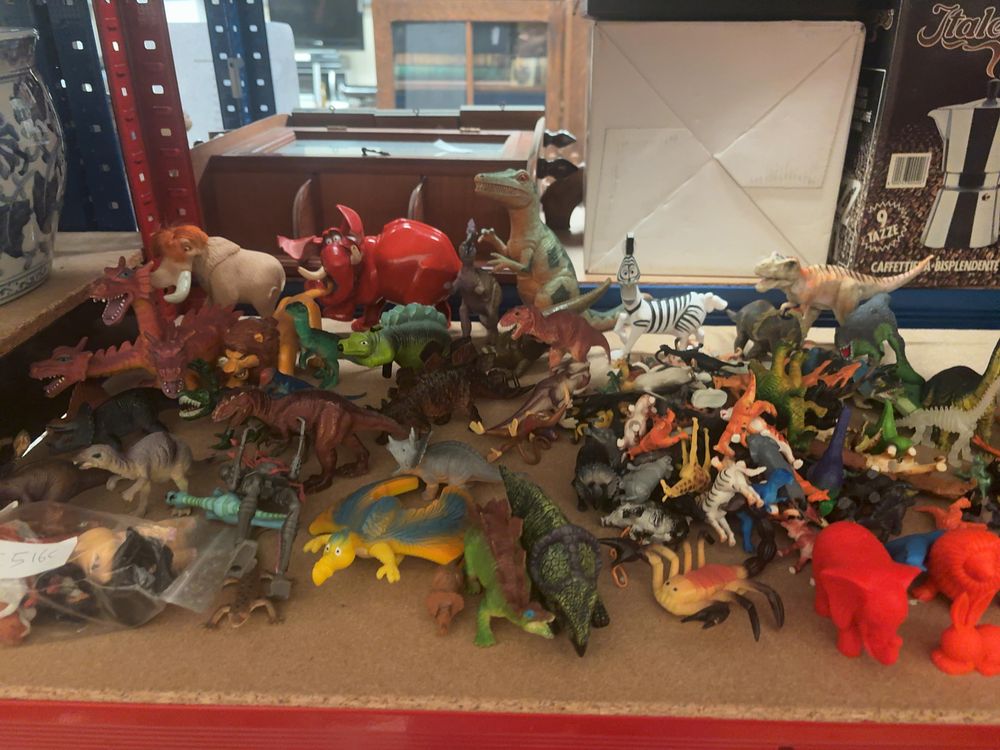 Lot 239: A Collection of Plastic Dinosaur and Animal Toy Figures