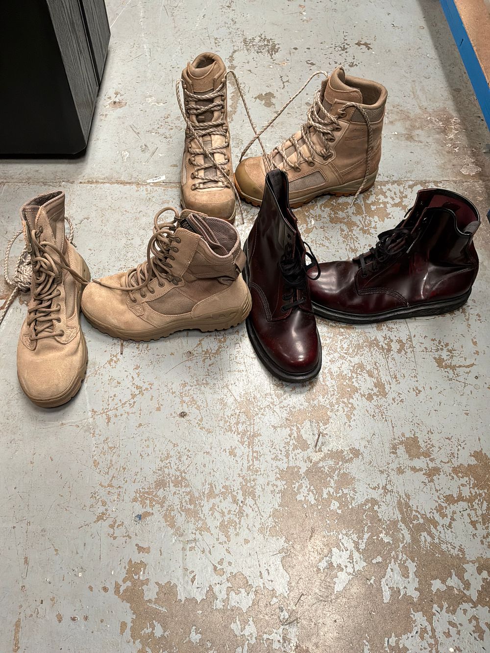 Lot 267: A Trio of Men's Boots by Dr. Martens, Lowa and Magnum