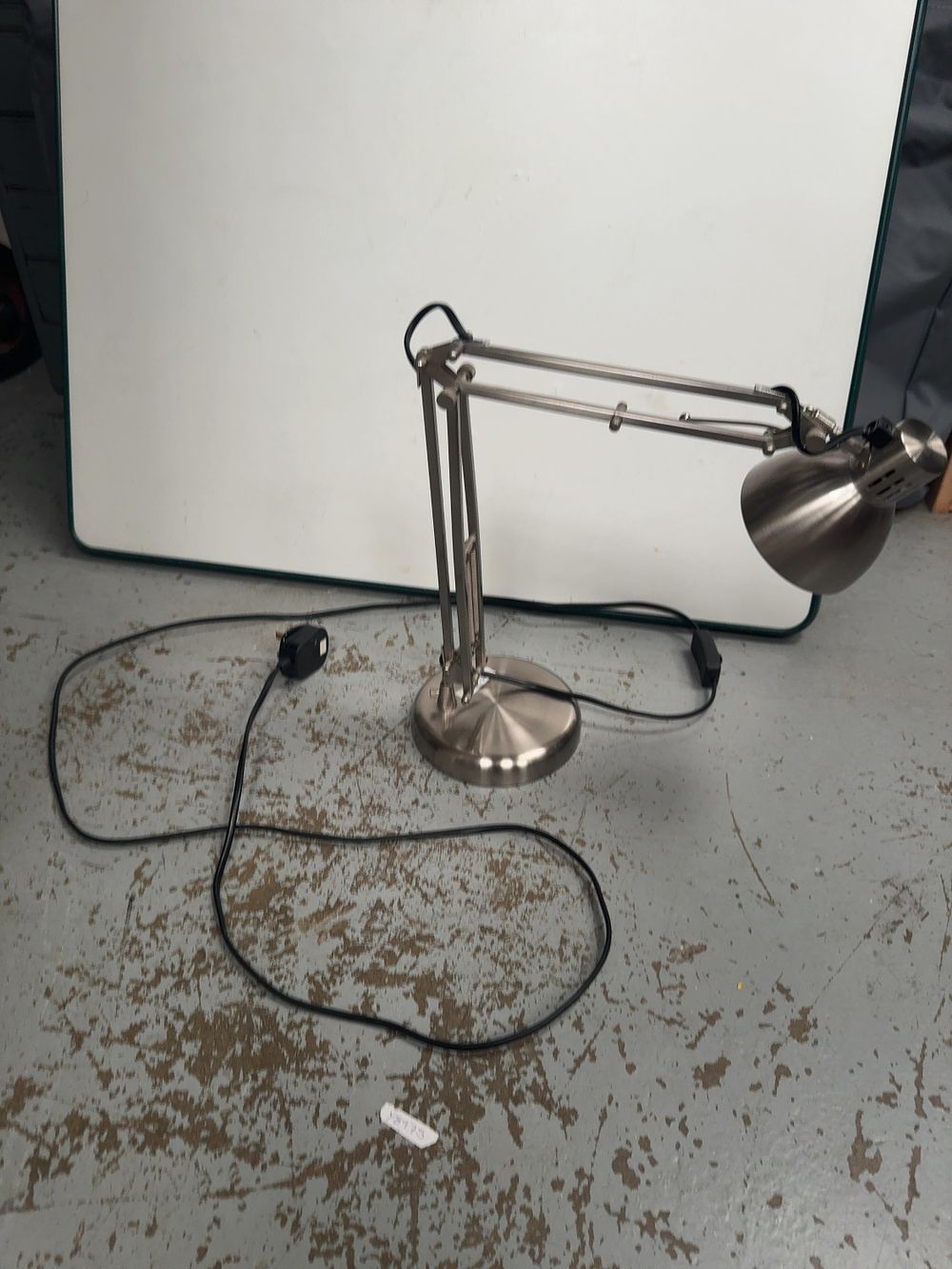 Lot 307: An Articulated Brushed Metal Desk Lamp