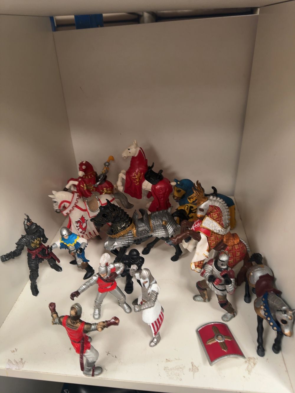 Lot 311: A Collection of Schleich and Papo Medieval Knight Figures and Horses