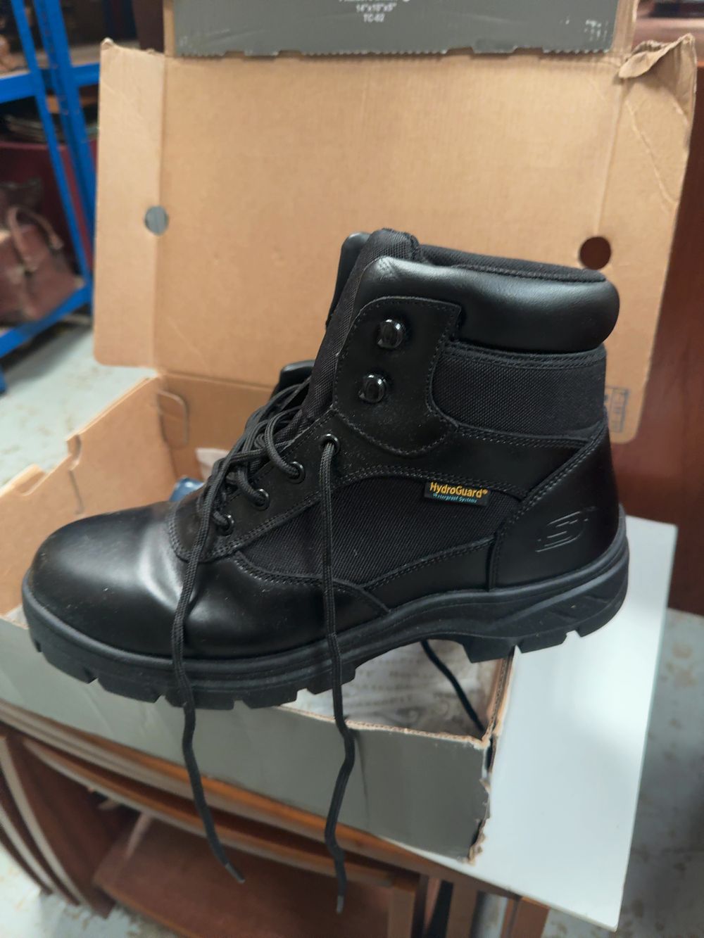 Lot 314: A Pair of Skechers Work Relaxed Fit Wascana Benen Waterproof Tactical Boots