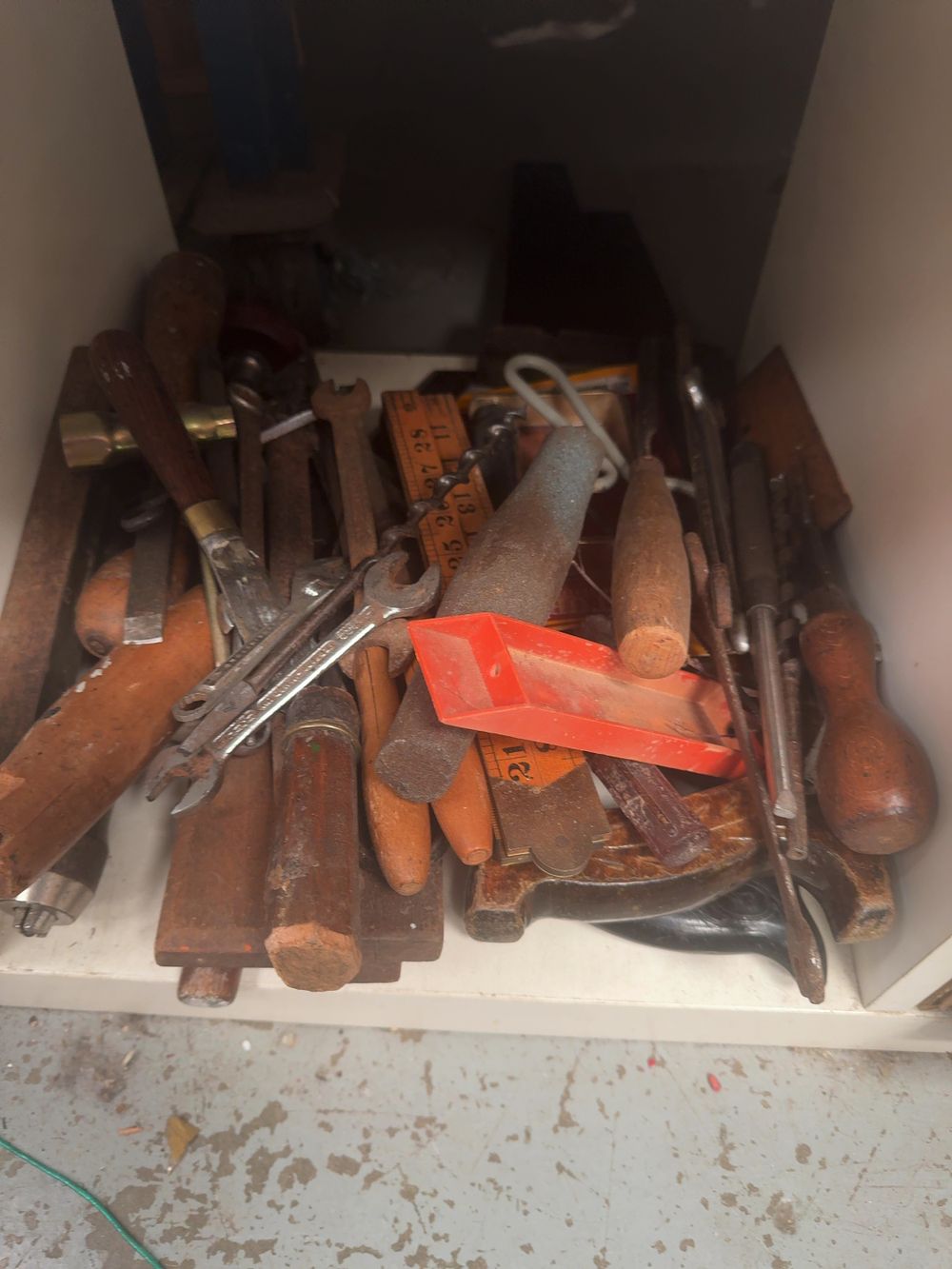 Lot 322: A Collection of Vintage and Antique Hand Tools Including Stanley Planes and Woodworking Equipment