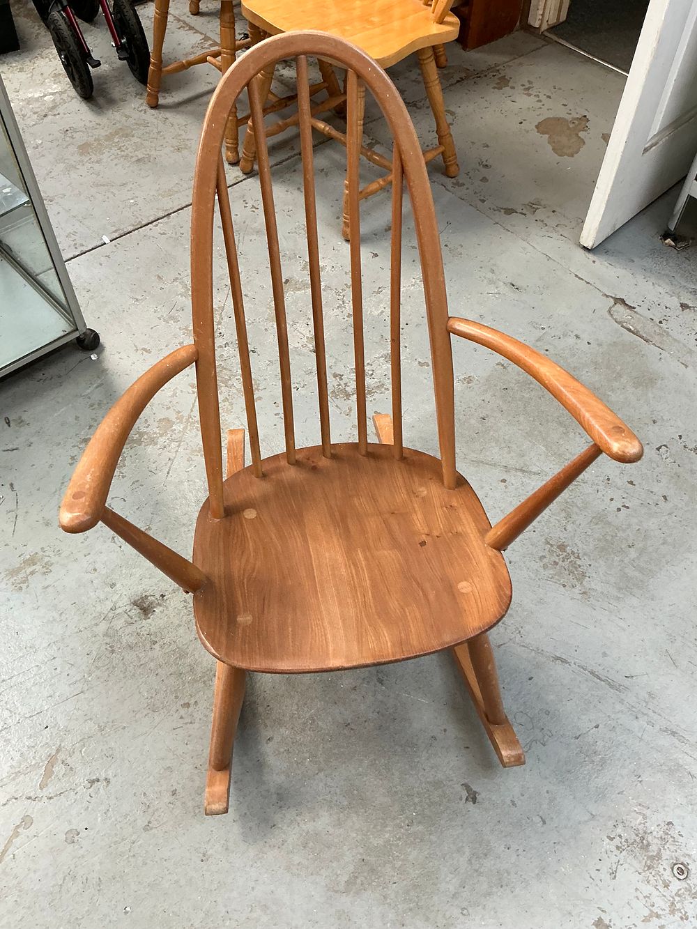 Lot 397: Ercol Goldsmith High Back Rocking Chair