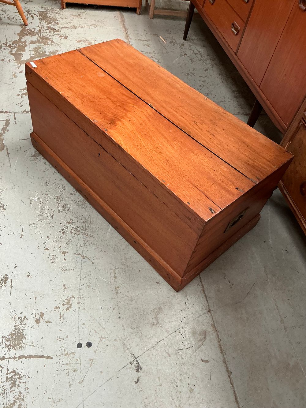 Lot 403: Victorian Mahogany Campaign Style Storage Chest