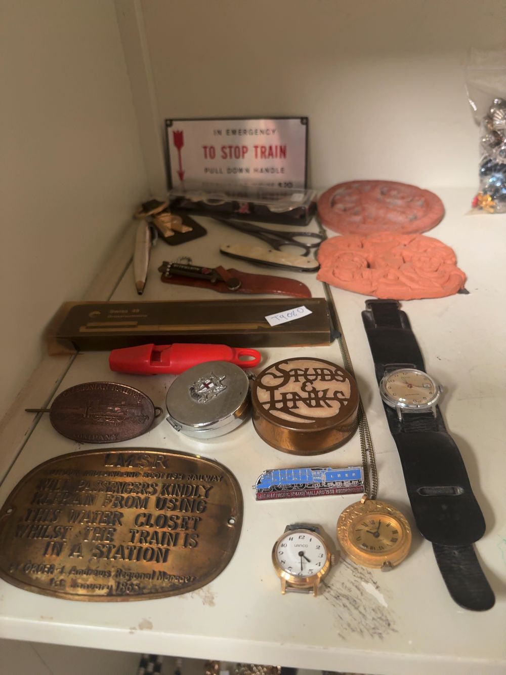 Lot 427: An Assortment of Railway Memorabilia, Vintage Watches, and Miscellaneous Personal Collectibles