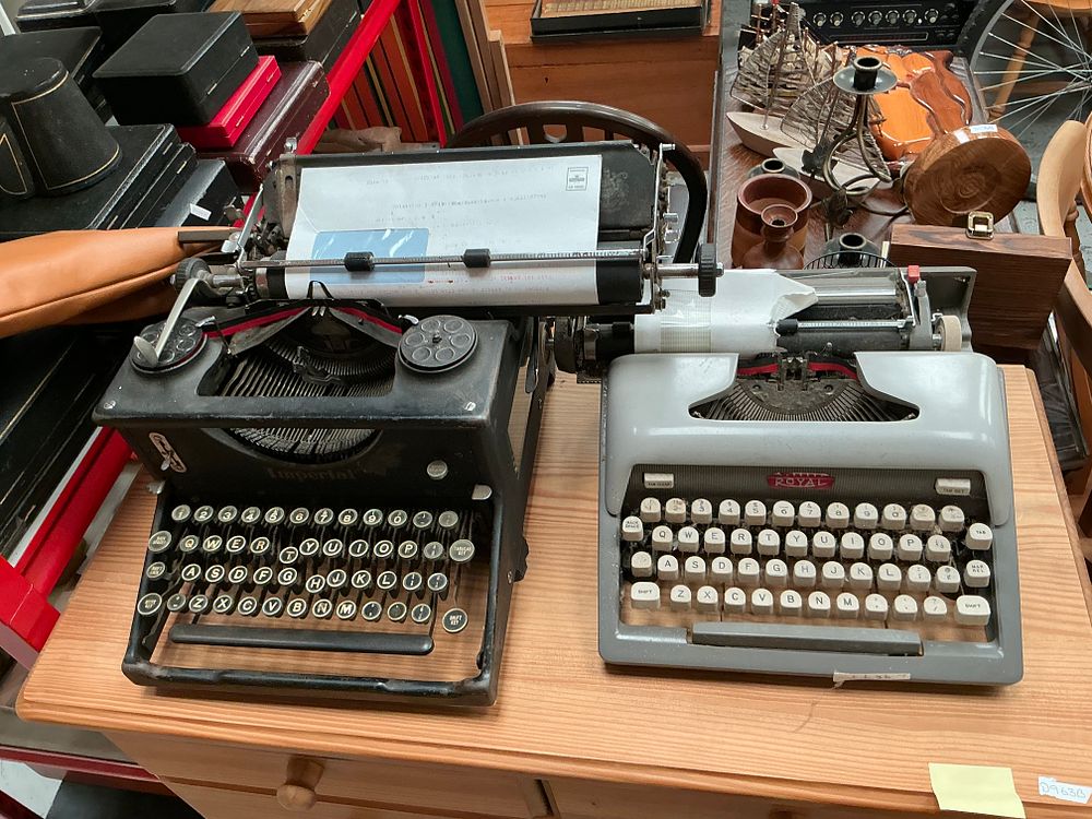Lot 472: Two Vintage Manual Typewriters Comprising an Imperial Model 50 and a Royal Futura 800