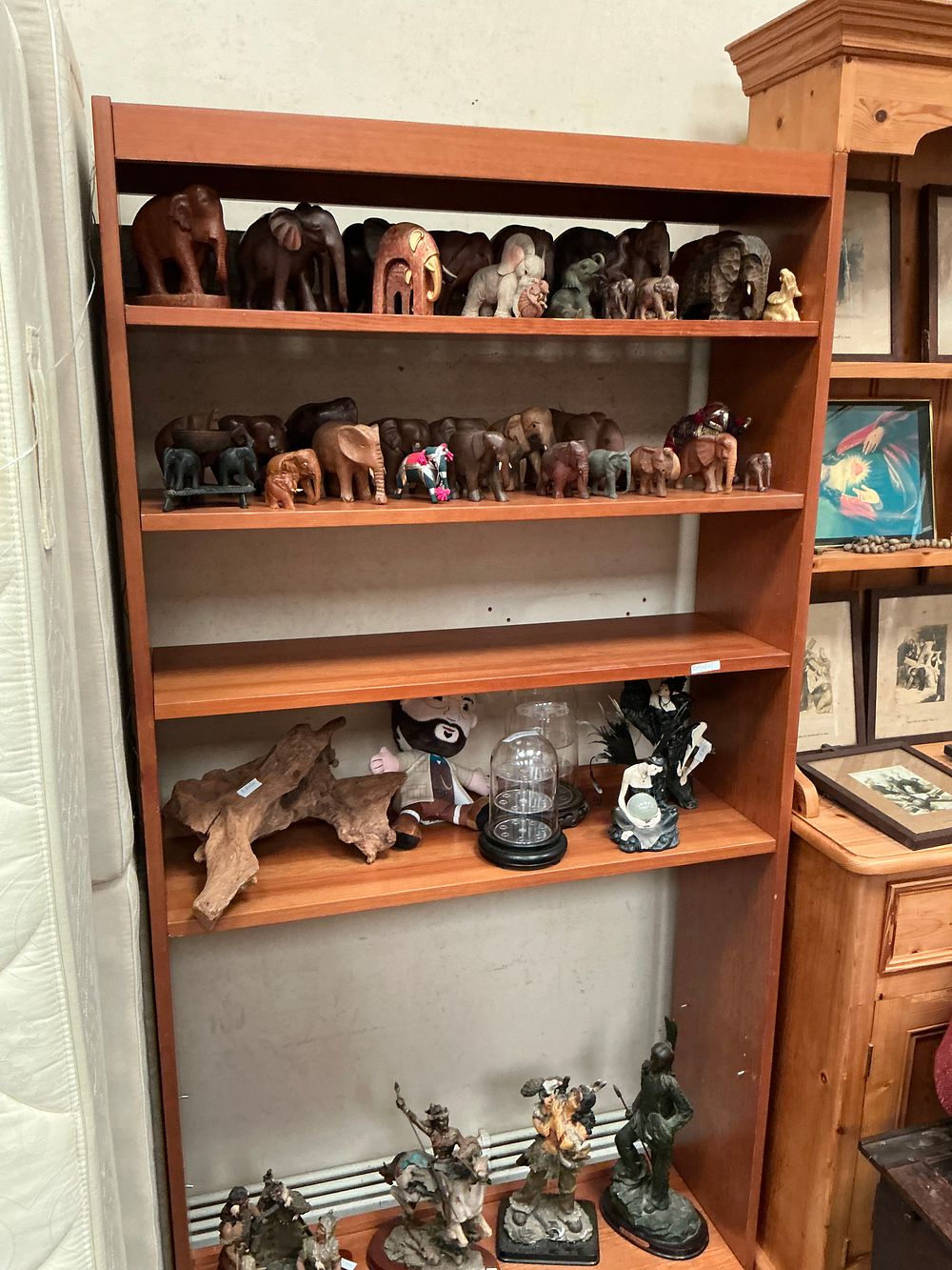 Lot 488: A Large wooden bookshelf