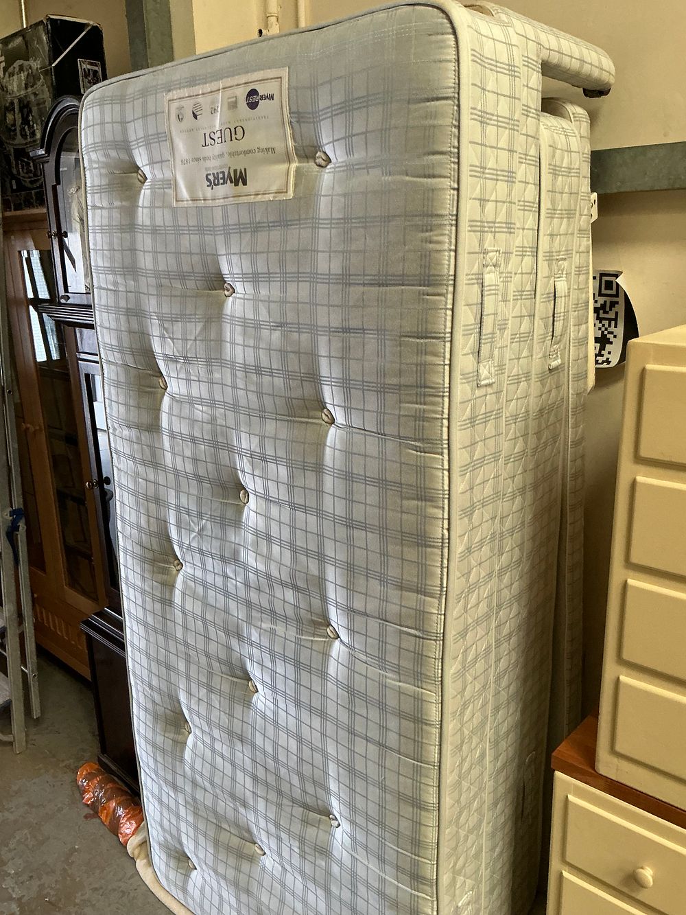 Lot 525: A Pair of Myer's Guest Range Single Mattresses