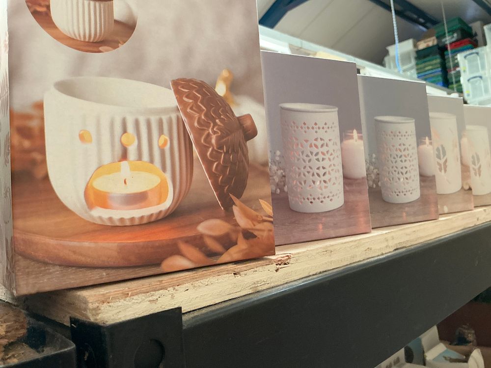 Lot 160: An Assortment of Ceramic Wax Warmers and Tea Light Holders in Original Retail Packaging
