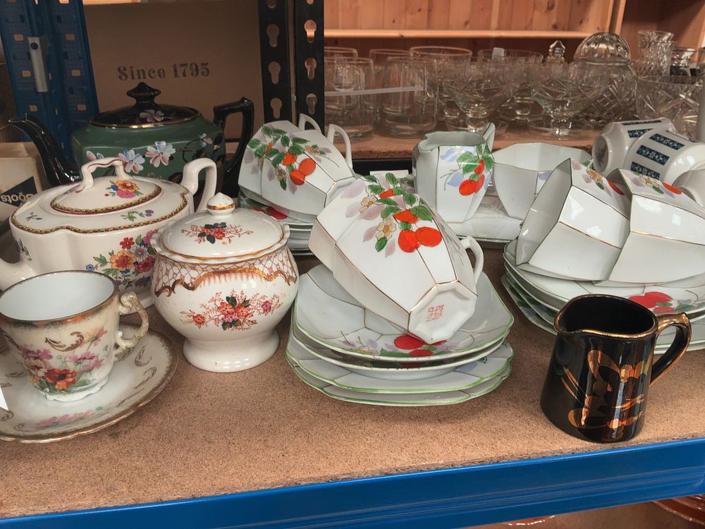 Lot 178: An Assortment of English Ceramic Tea and Coffee Wares Including Royal Doulton Moonstone and Queen Anne Patterns