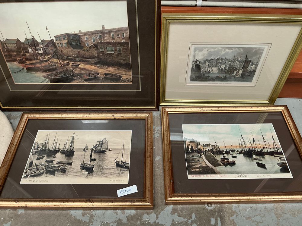 Lot 199: A Group of Framed Maritime Prints Including Works by Thomas Allom and Kevin Platt
