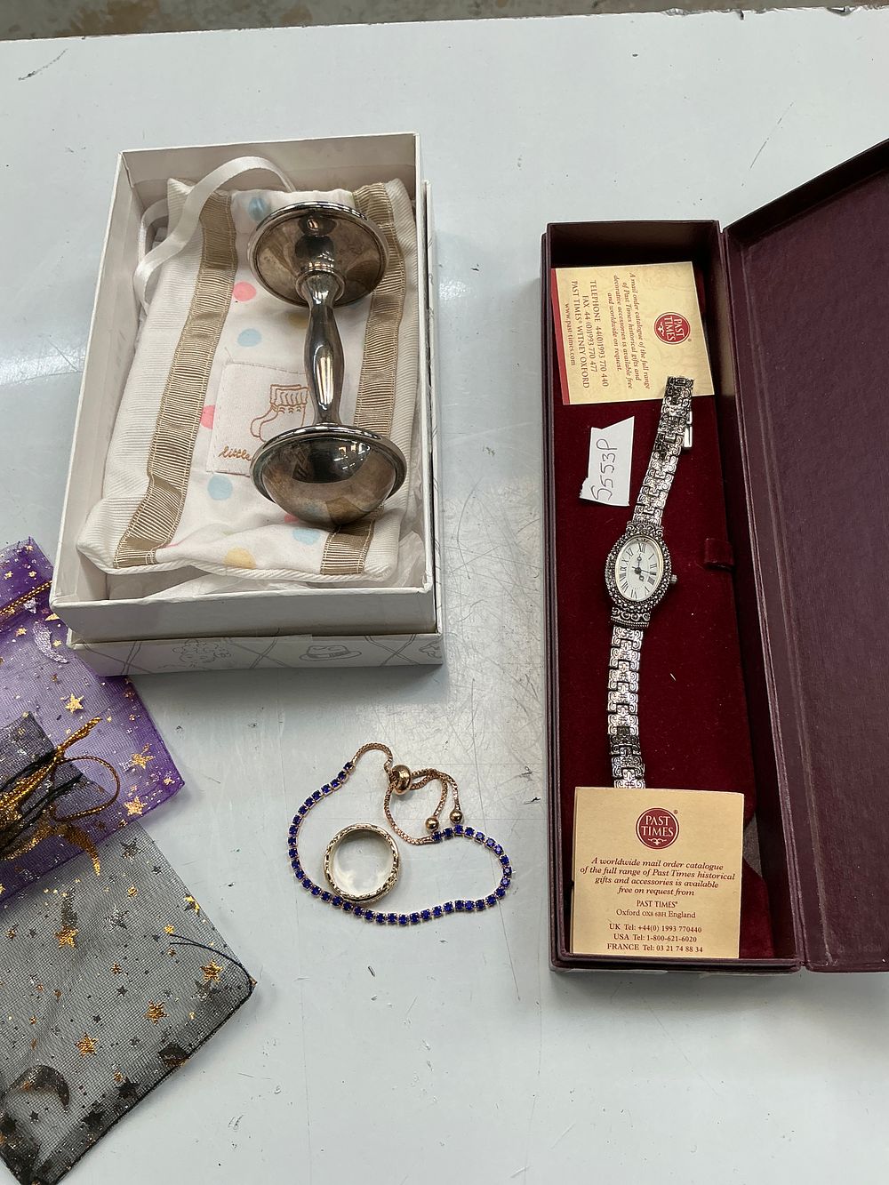 Lot 251: A Collection of Jewellery and a Baby Rattle