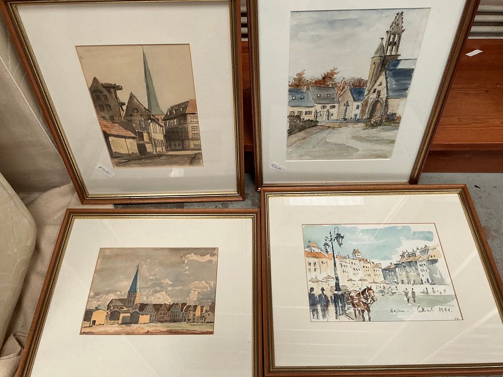 Lot 327: A Collection of Architectural Watercolours by P. Brumme, H. Randy and Gellak