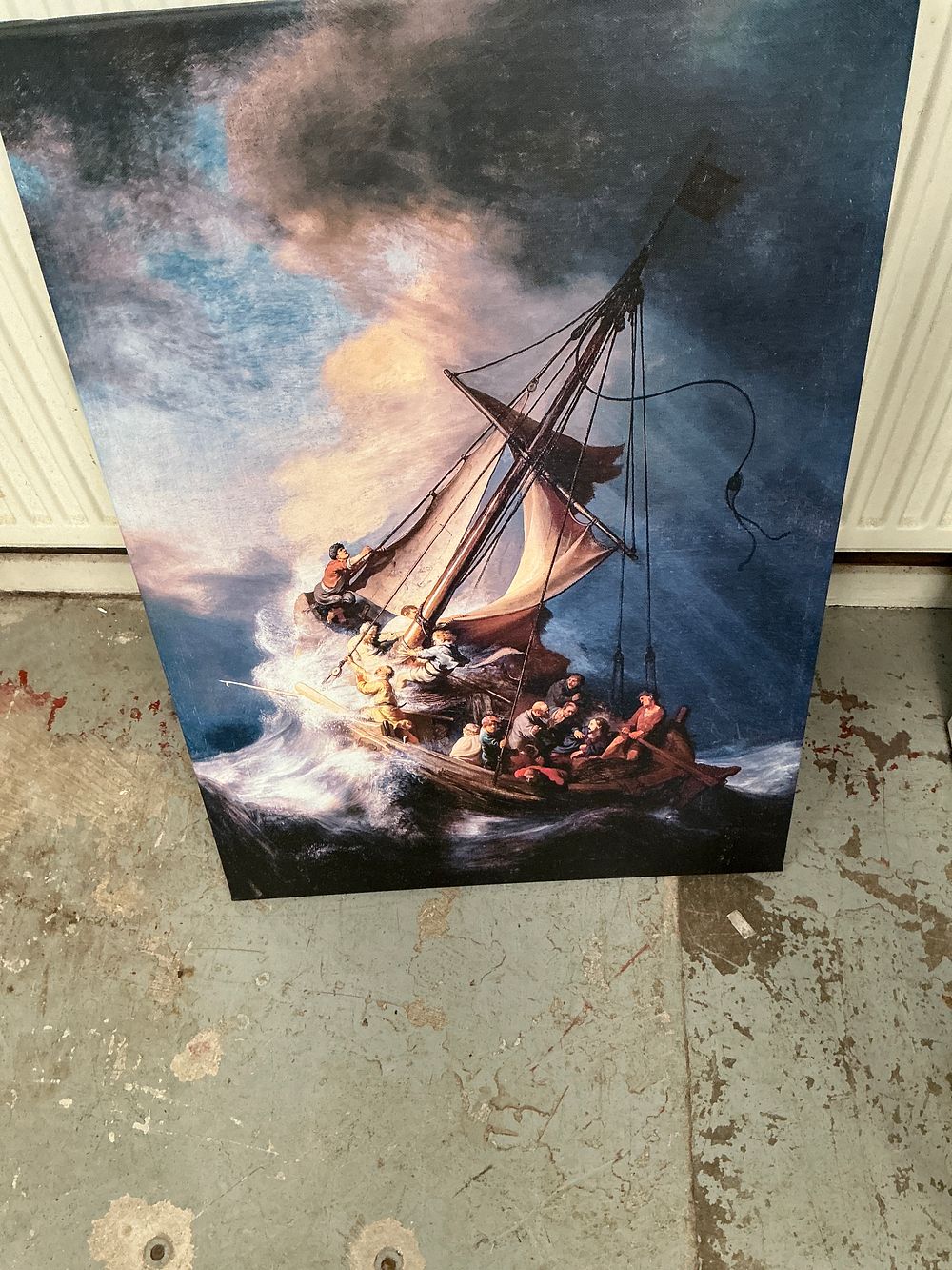 Lot 328: Modern Canvas Print Reproduction of The Storm on the Sea of Galilee by Rembrandt van Rijn