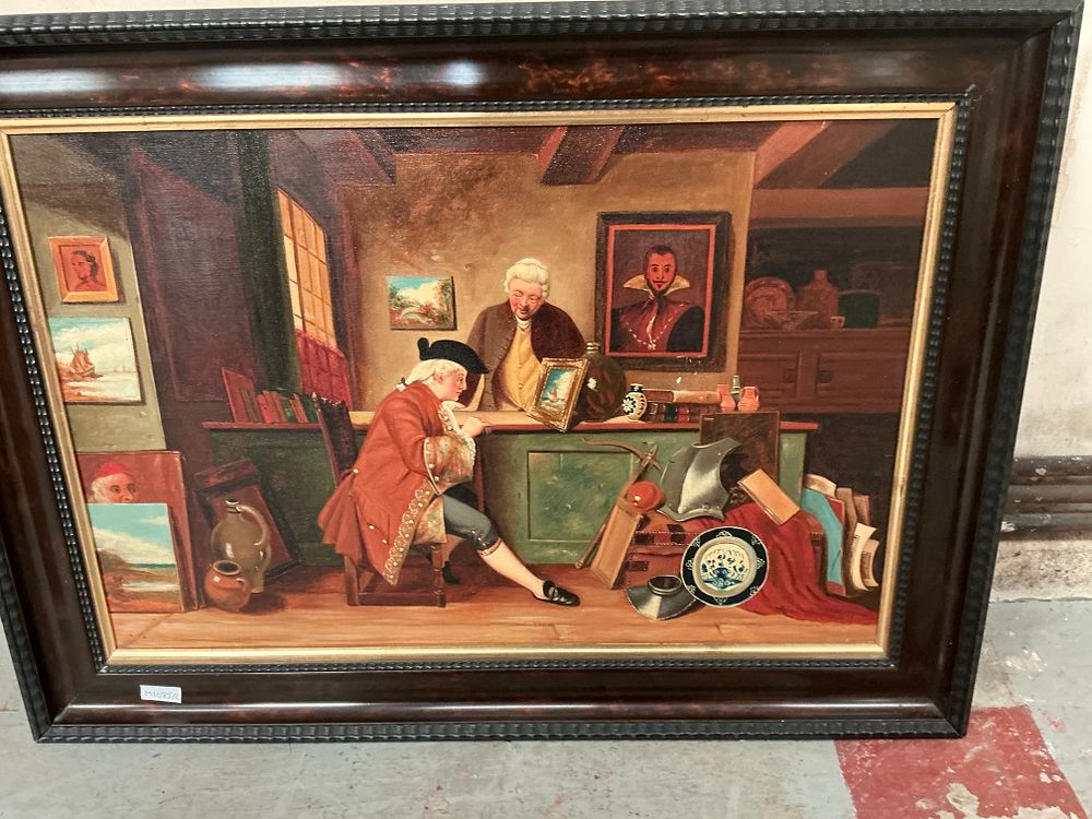 Lot 329: British School Late 19th Century Oil on Canvas The Connoisseurs