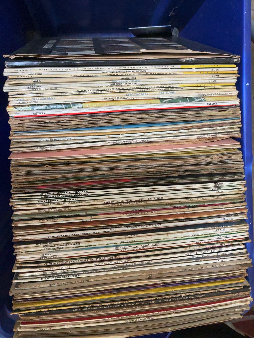 Lot 88: A Large Collection of Approximately 70-80 Vinyl LP Records Including Classical, Easy Listening and Country Titles