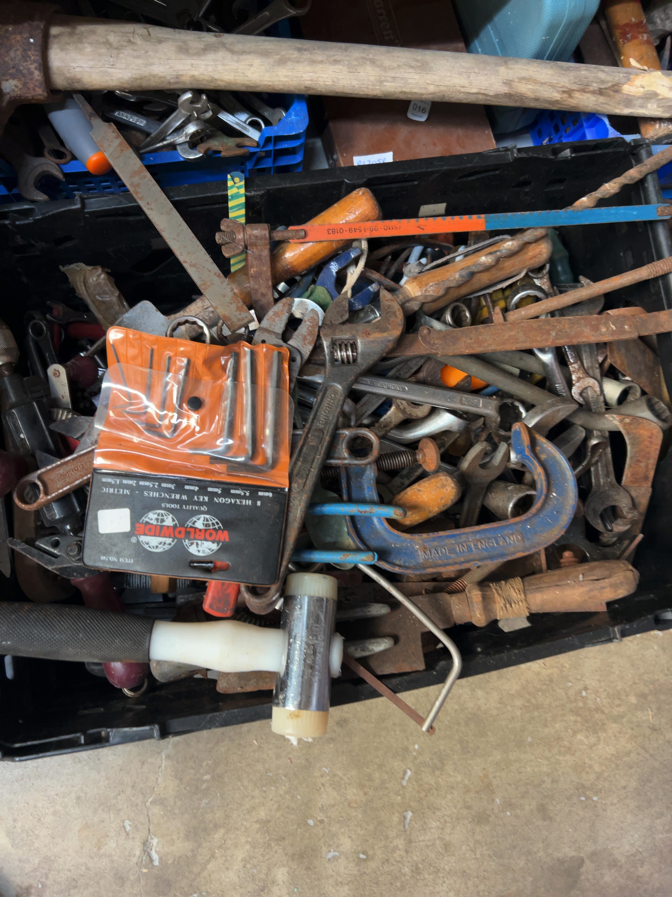A Collection of Workshop Hand Tools including Paramo, Starrett, and Worldwide Examples