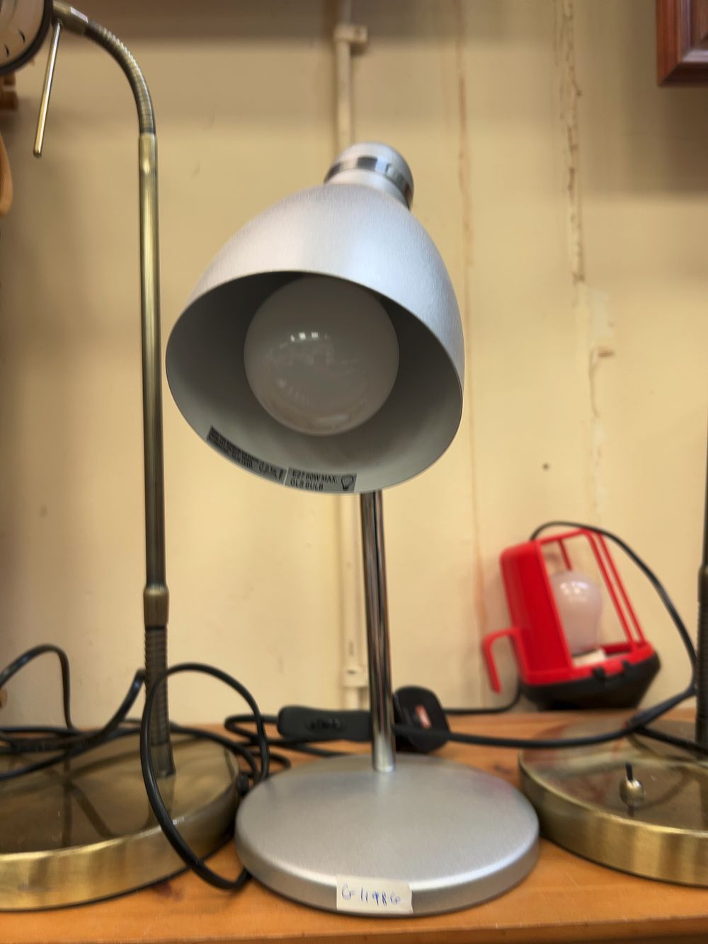 Lot 165: A Trio of Contemporary Adjustable Metal Desk and Task Lamps