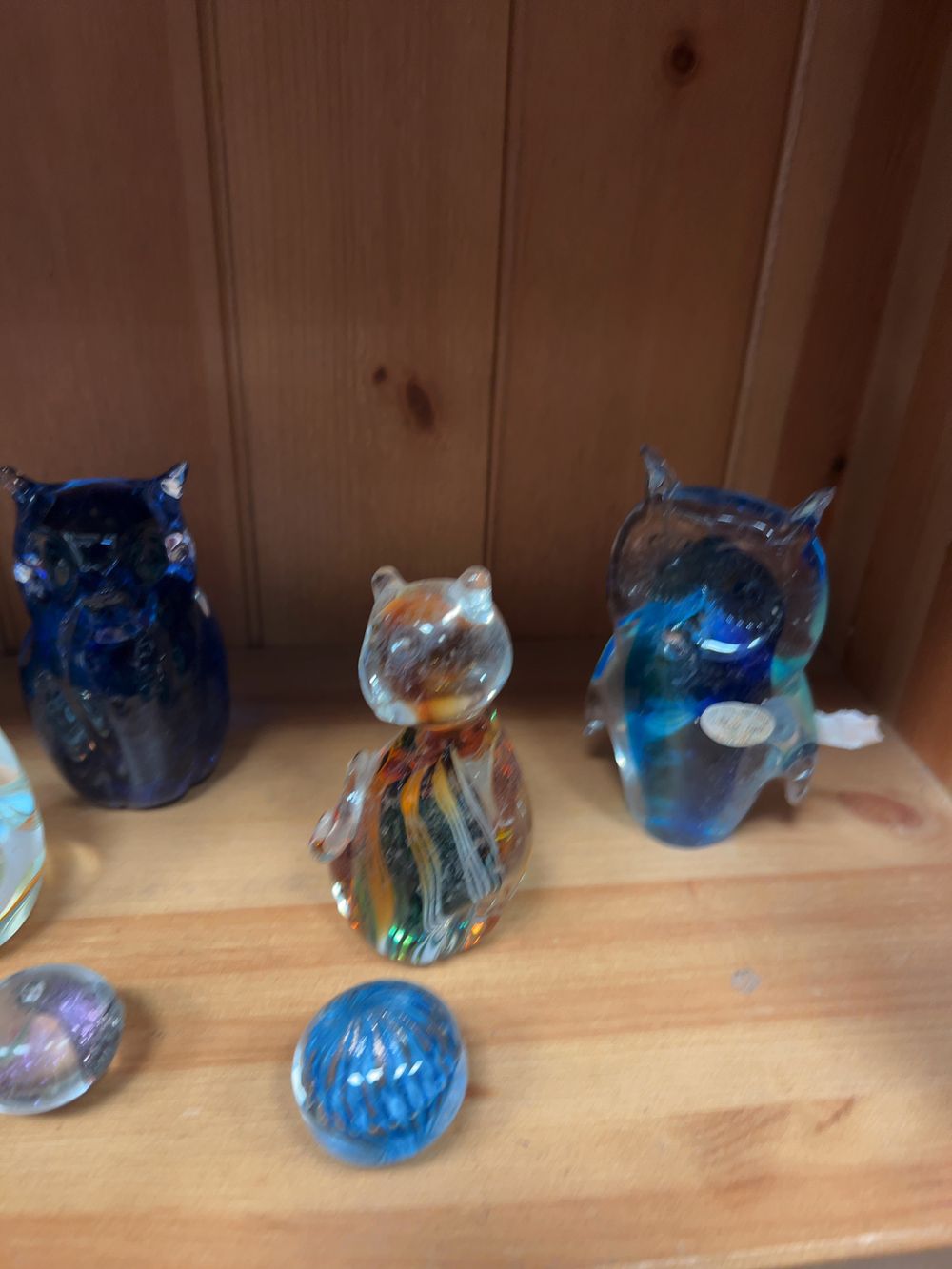 Lot 168: A Collection of Art Glass Paperweights and Figurines including Teign Valley Glass