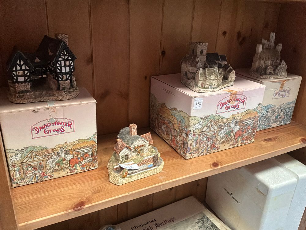 Lot 175: A Collection of Decorative Items Including David Winter Cottages and Pimpernel Placemats