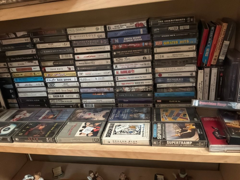 Lot 203: A Collection of Approximately 140 Pop and Rock Audio Cassettes including Supertramp and PJ Harvey