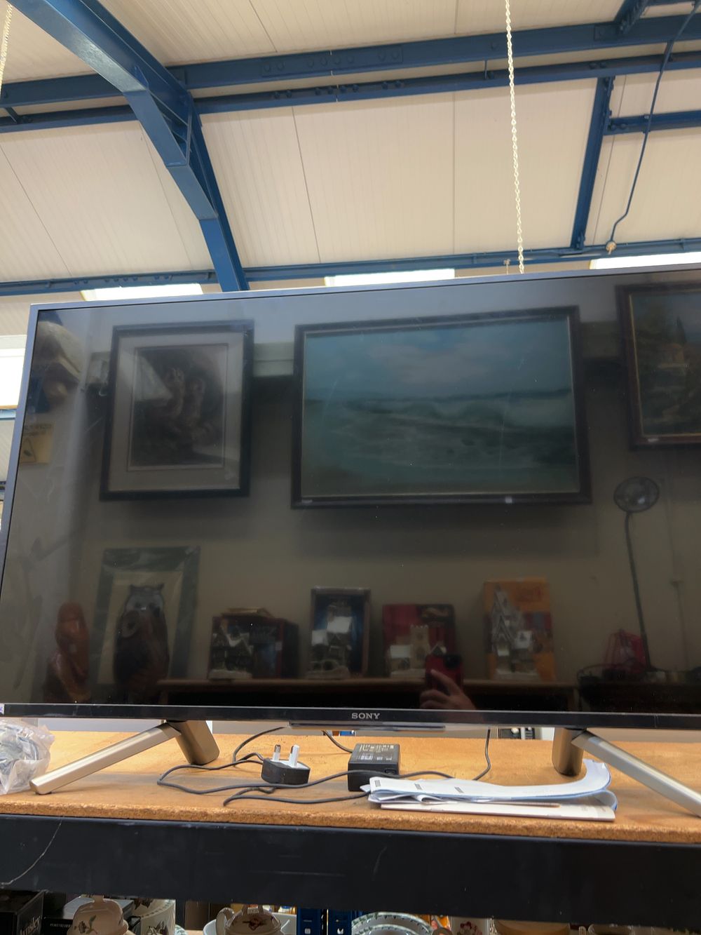 Lot 236: A Sony Bravia Smart LED Television with Power Supply and Operating Instructions