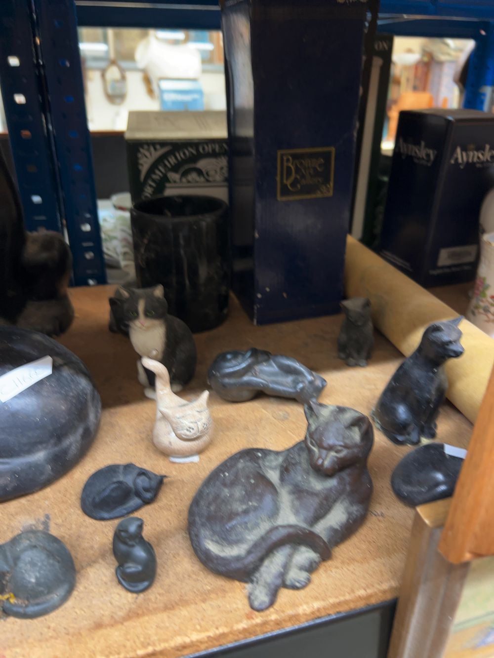 Lot 241: A Collection of Cat Themed Figurines and Decorative Items Including Maruri Studio and Bronte Porcelain Examples