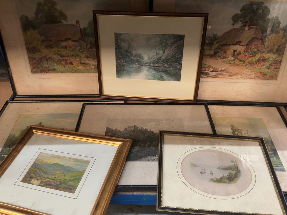 Lot 282: A Collection of Paper Topographical and Landscape Artworks including Works by S. Stannard and Geo. H. Downing