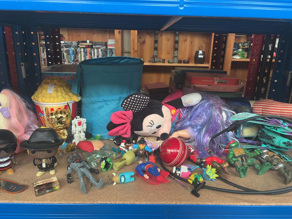 Lot 291: A Collection of Plastic and Plush Toys and Games including Waddingtons and Dukes Examples