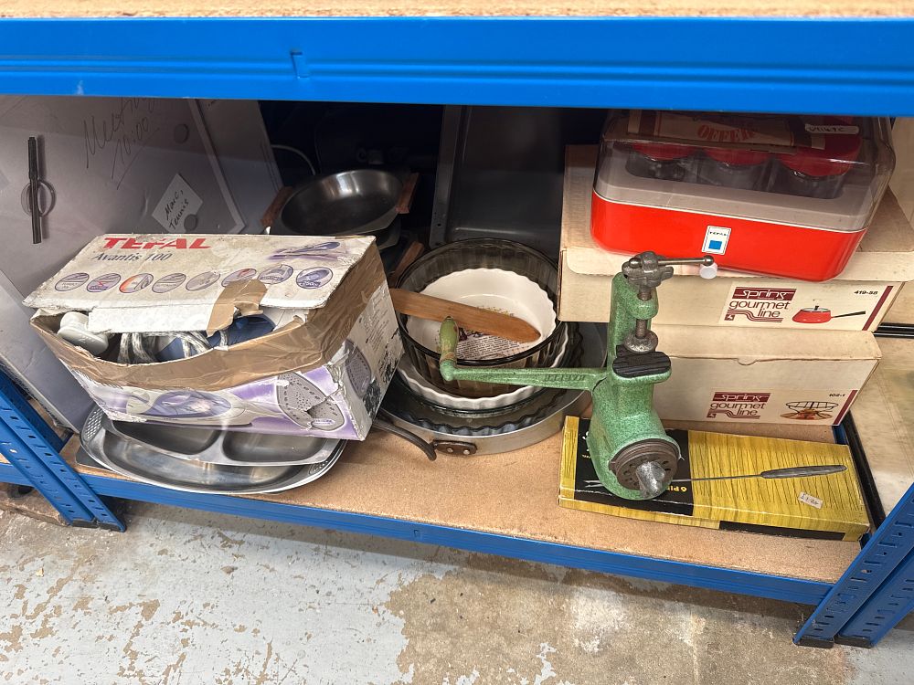 Lot 304: A Collection of Vintage and Modern Kitchenware and Household Goods including Tefal and Spring Switzerland Examples