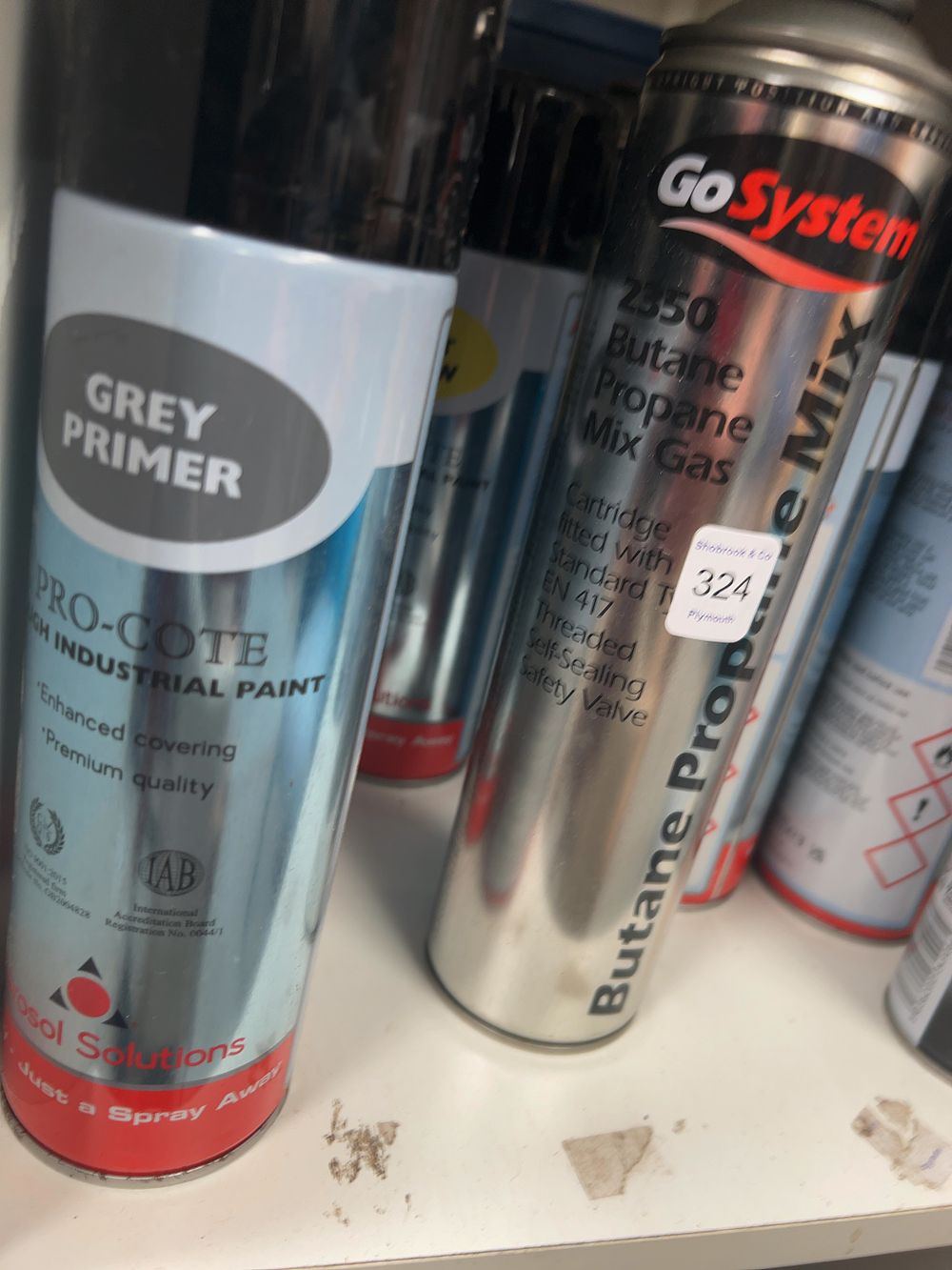 Lot 324: A Collection of Assorted Aerosol Products Including Pro-Cote and GoSystem Examples