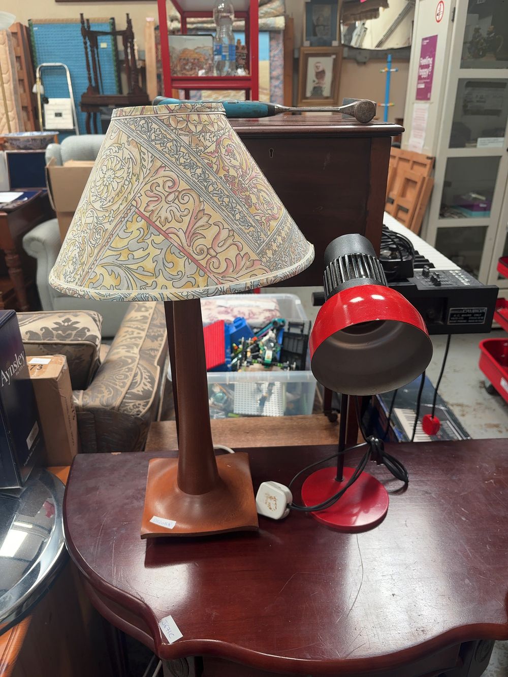 Lot 338: A Group of Two Vintage Table Lamps in Mid-Century and Industrial styles