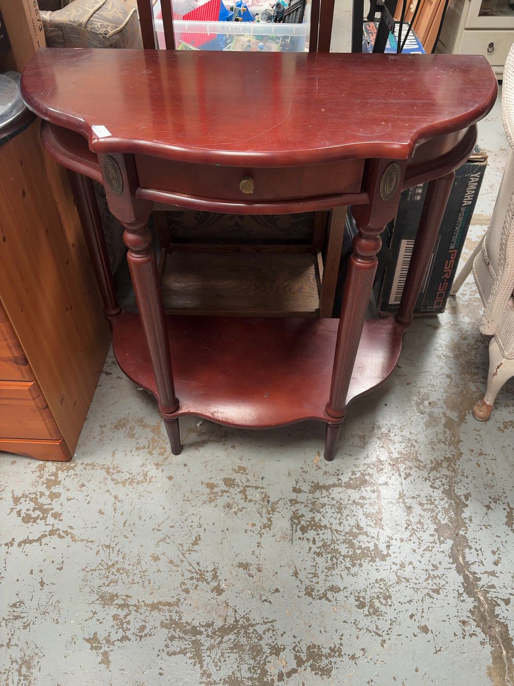 Lot 340: A Trio of Three Edwardian and Regency Style Mahogany and Oak Tables and Stands