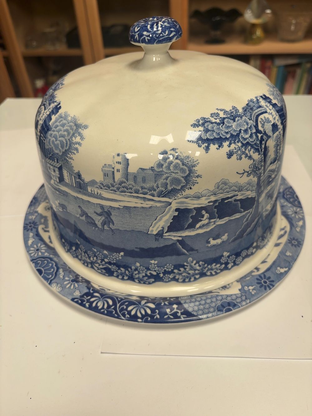 Lot 359: A Pair of Spode Ceramic Blue Italian Pattern Serving Pieces