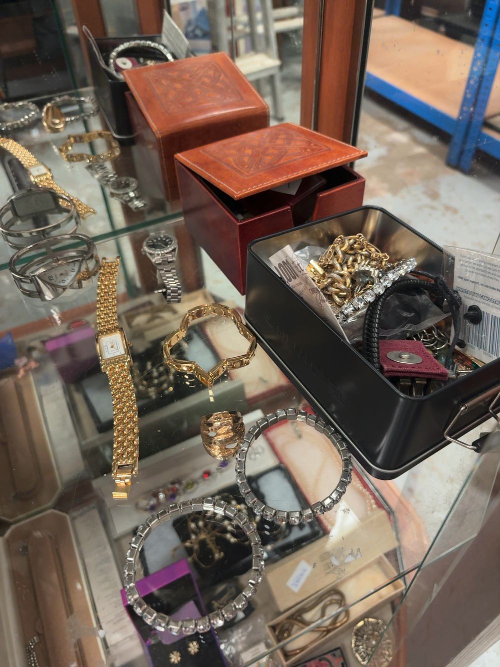 Lot 363: A Collection of Costume Jewellery and Watches including a Rotary Example and International Coinage
