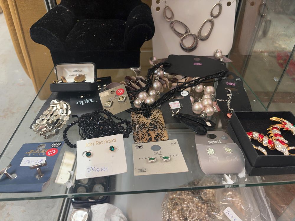 Lot 379: A Collection of Costume Jewellery and Men's Accessories including Marks & Spencer, Jon Richard, and Burton Menswear Examples with Presentation Cases