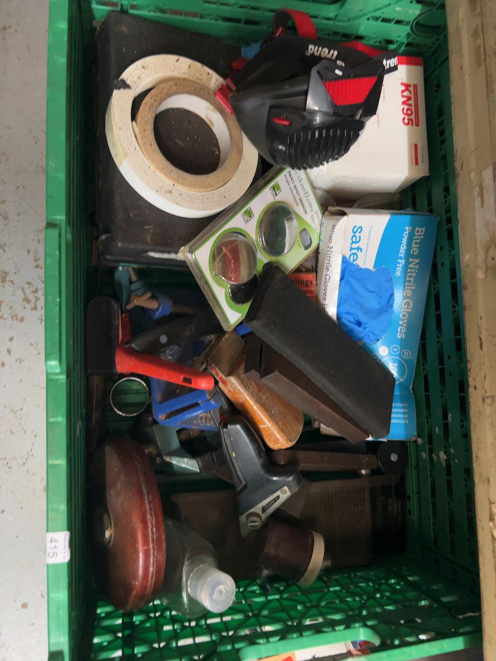 Lot 415: An Assortment of Workshop Tools and Safety Equipment including UJK Technology and Trend Examples