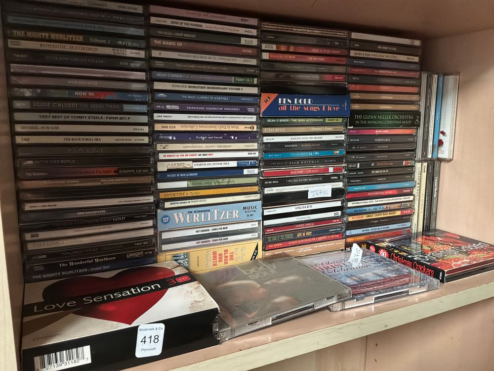 Lot 418: A Collection of Compact Discs in Various Genres including Celine Dion and Robbie Williams Examples