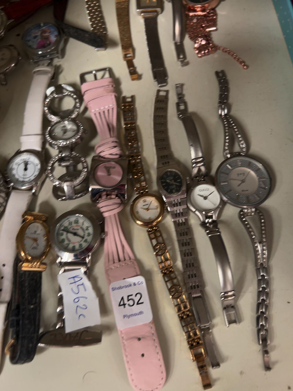 Lot 452: A Collection of Assorted Plated Base Metal Ladies' Fashion Wristwatches including Oris, Casio and Gucci style Examples