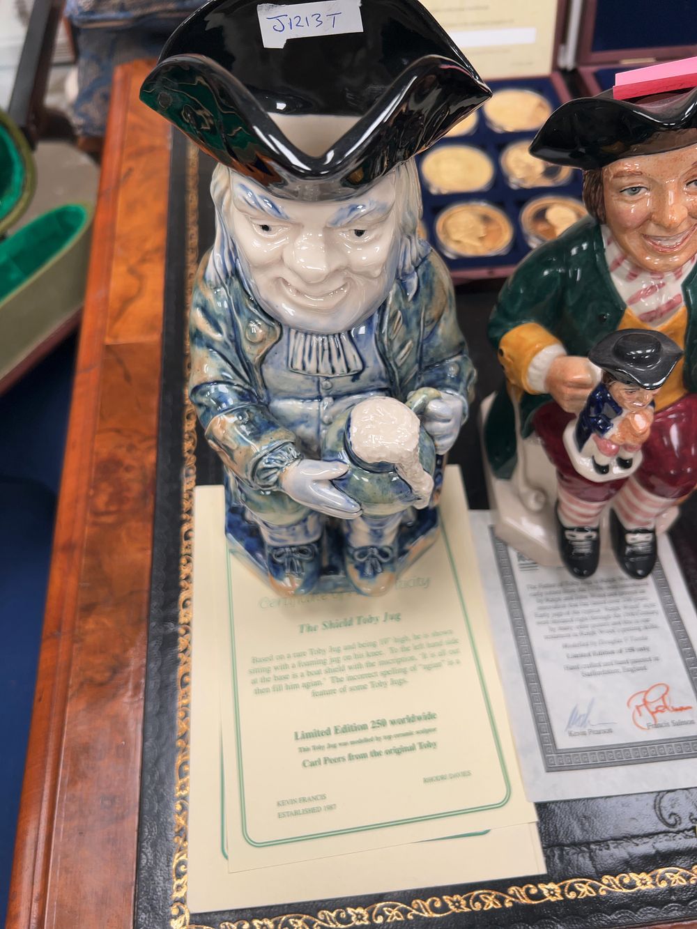 Lot 475: A Pair of Two Staffordshire Kevin Francis and Peggy Davies Ceramic Toby Jugs with Certificates of Authenticity