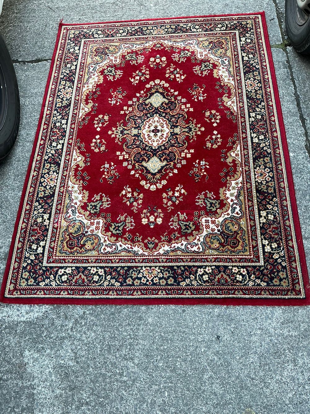 Lot 512: A Group of Two Wool Area Rugs Including a Belgian Kashmir Worsted Wool Medallion Rug